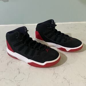 AIR JORDAN Nike Black and Red Youth 4Y Basketball Sneakers AQ9214-023